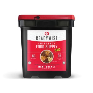 ReadyWise 60 Serving Freeze Dried Meat Bucket + 20 Servings Of Rice